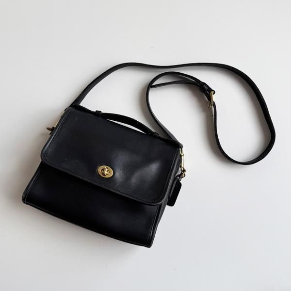 1980〜90's COACH LEATHER BAG BLACK