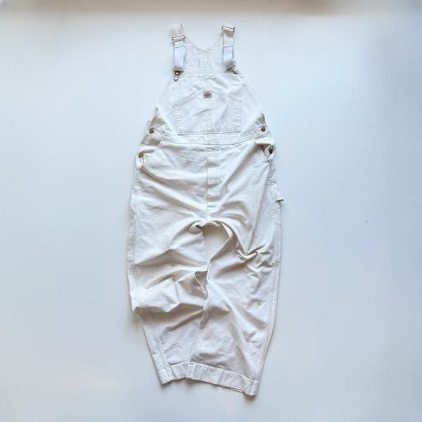 1980's DICKIESCOTTON OVER ALL WHITE SIZE W40 L34 (W41 L29)