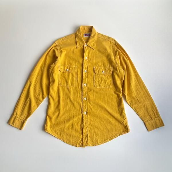 1990's BIG MAC COTTON CHAMBRAY SHIRT YELLOW SIZE M (M〜L )