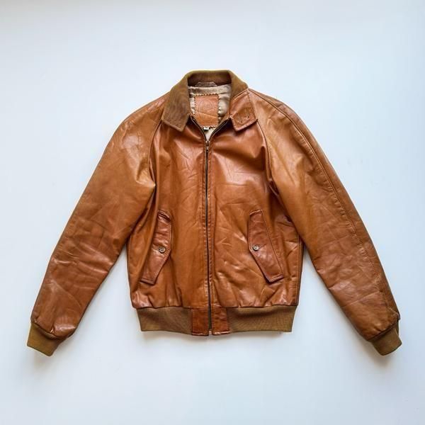 1980〜90's GOLDEN BEARLEATHER HARRINGTON JACKET SIZE 36 (S)