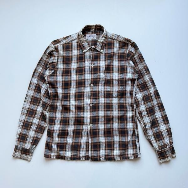 1960's CAMPUSPRINT FLANNEL CHECK SHIRTS SIZE 18 (XS〜S)
