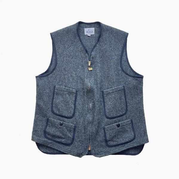 1970's WOOLRICHWOOL WORK VEST GRAY  SIZE 40 (M)