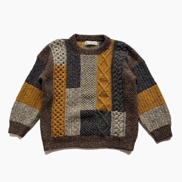 1990's ��ATHENA DESIGNS�� WOOL CRAZYPATERN FISHERMAN SWETER SIZE ɽ���ʤ� (M〜L)