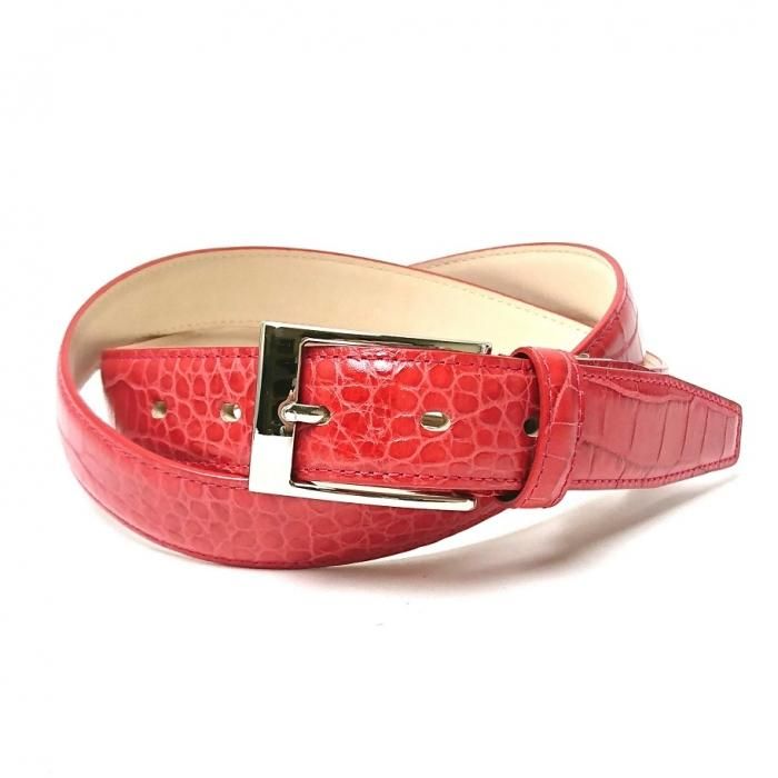 カルクル・クロコダイル型押しベルト | carcru online shop カルクル・クロコダイル型押しベルト | carcru online shop