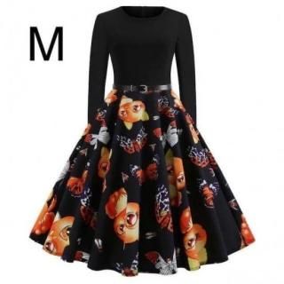 新品☆ベルト付き♪キャラ猫かわいいワンピース M