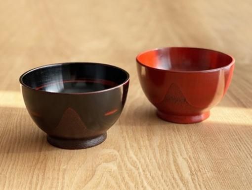 木製 布貼り汁椀 根来塗（赤）｜酢重正之商店オンラインショップ
