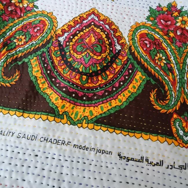 未使用品 パキスタン キルト サミーキルト パッチワーク 約193×約156