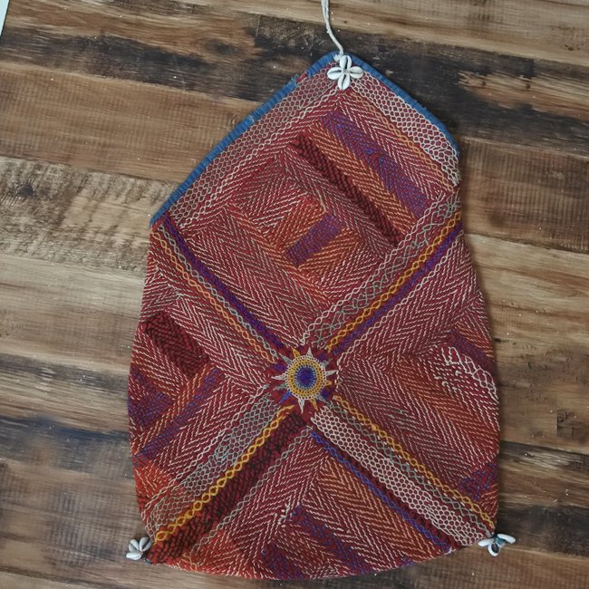 バンジャラ族　ヴィンテージ刺繍　布袋　H