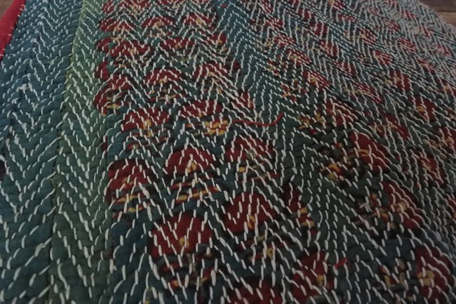 バンジャラ族　ヴィンテージ刺繍　布袋　L