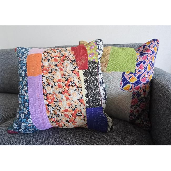 ○Special手刺繍ラリーキルトクッションカバーB