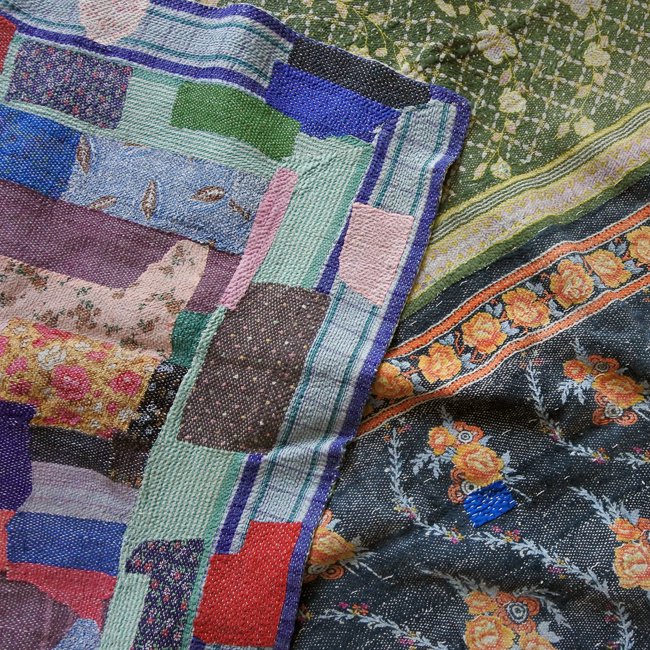 ヴィンテージカンタ　ラリーキルト　Vintage Kantha Quilts