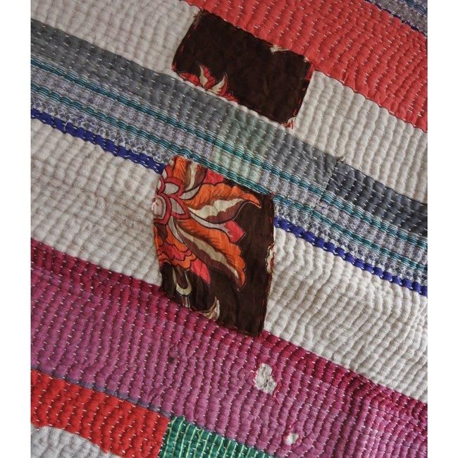 インドの手刺繍ヴィンテージカンタキルト・ラリーキルト-QUILT