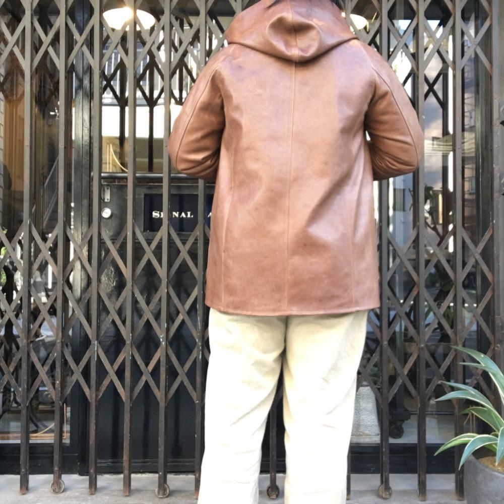 BAA COSTUME MFG. “HORSE LEATHER RAIL ROADER HOODIE COAT” - SIGNAL GARMENTS  online store