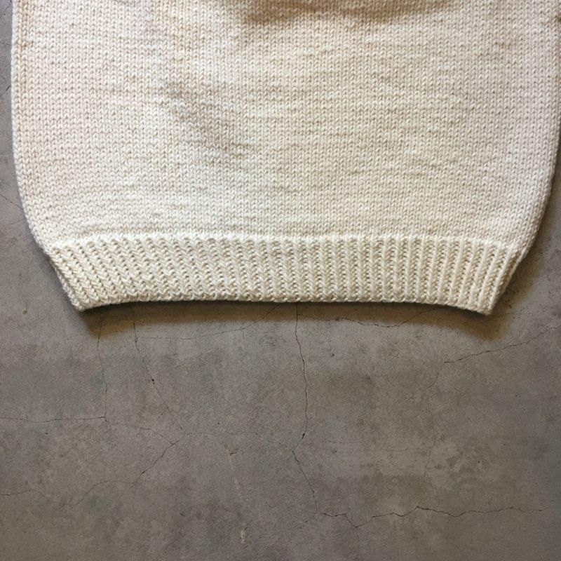 ろ*う様 LENO HAND KNITTED SWEATER SAND BEIG LENO