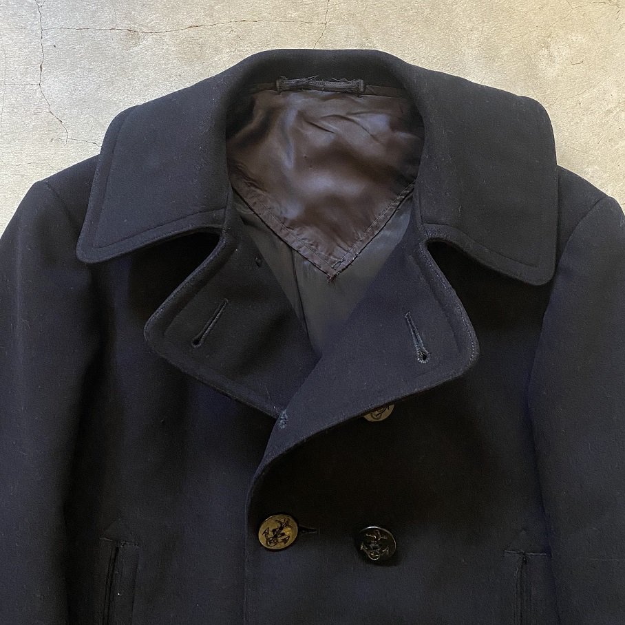 1940's VINTAGE U.S.NAVY ”10 Button Wool Pea Coat” - SIGNAL 