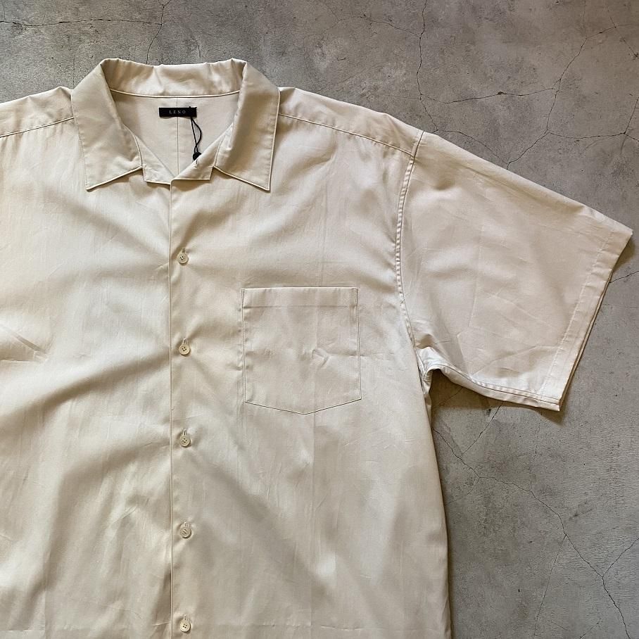 LENO＆CO.◯OPEN COLLAR SHIRT◯オープンカラーシャツ◯リノ LENO ”OPEN COLLAR SHIRT” ECRU - SIGNAL GARMENTS online store