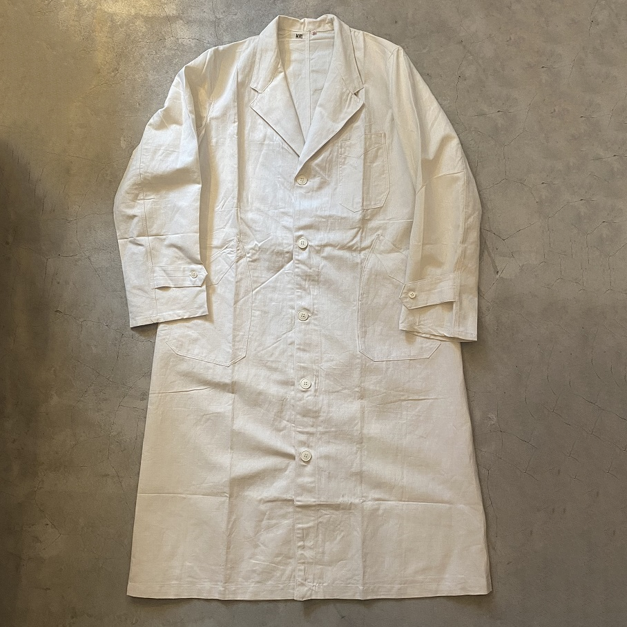 N.O.S. 1940's FRENCH ARMY ”HOSPITAL LINEN COAT” - SIGNAL GARMENTS online store