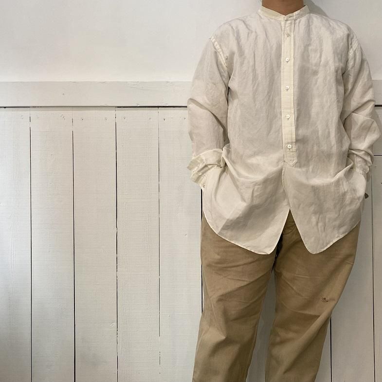 LENO◆BAND COLLAR SHIRT/長袖シャツ/2/コットン/PNK/H2101-SH002// LENO (リノ) BAND COLLAR SHIRT / バンドカラーシャツ