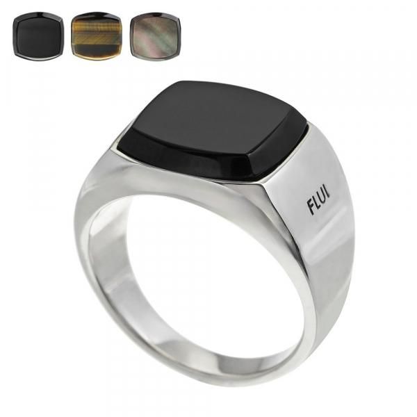 SQUARE STONE SIGNET RING スクエアストーン シグネットリング FLUI フルイ