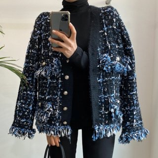 Tweed knit cardigan