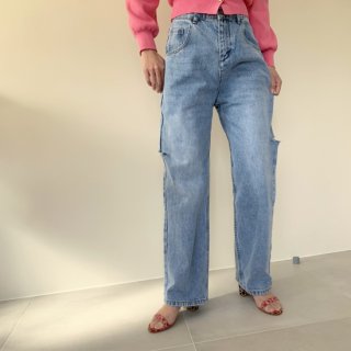 Side cutting denim