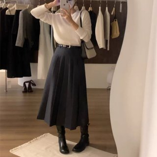 Half pleat skirt