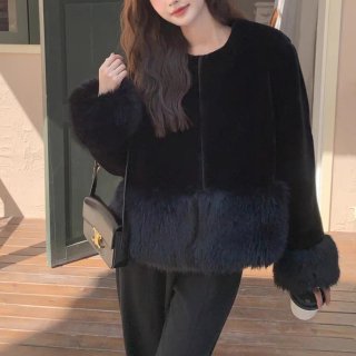 Black fur jacket