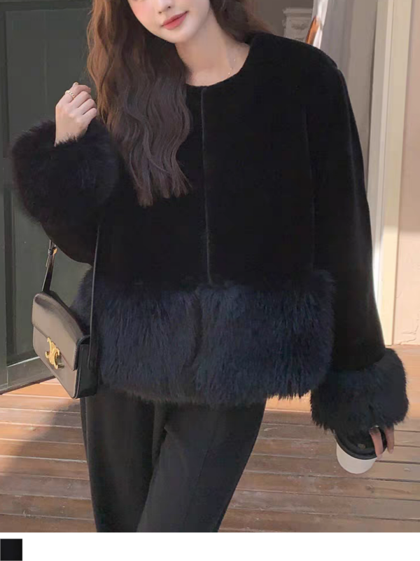 Black fur jacket