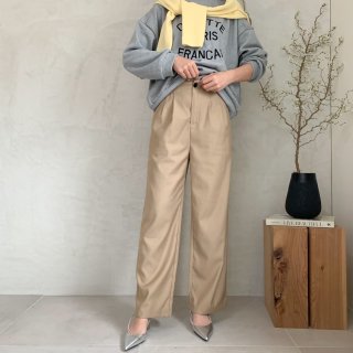 Side button straight pants