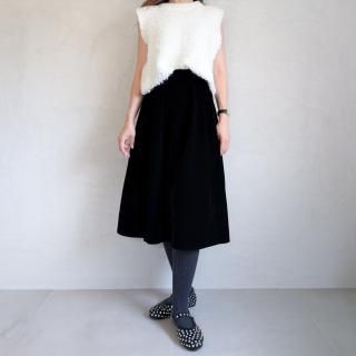 Velour midi skirt