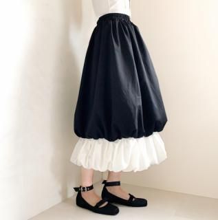 Puffy cream skirt