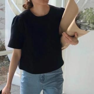 8/13ޤTexture puff sleeve tops