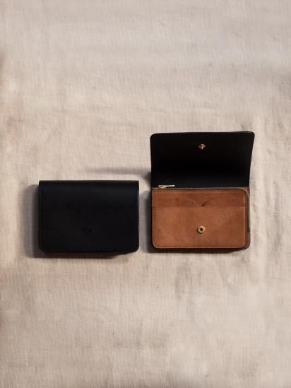 forme Short wallet / Baby calf Black-