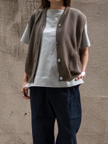 YASHIKI / Namioto Vest col.Khaki-Beige - PEOPLE-BOUTIQUE