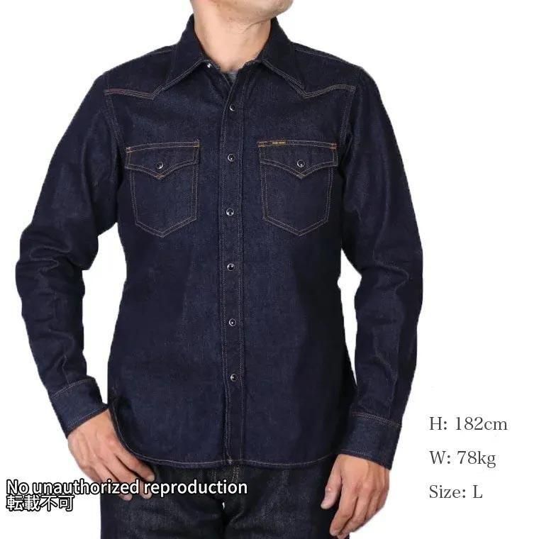 IHSH-33】12ozセルビッチデニム ウエスタンシャツ IHSH-33】12ozセルビッチデニム ウエスタンシャツ