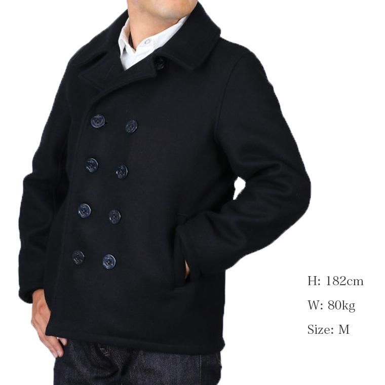 IRON HEART ブラック ピーコート IRON HEART 21oz. Selvedge Denim Pea Coat アイアンハート 21