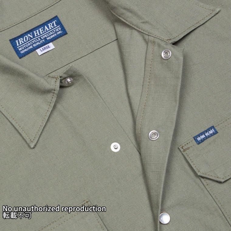 IHSH-415】リップストップメカニックシャツ IHSH-415】リップストップメカニックシャツ