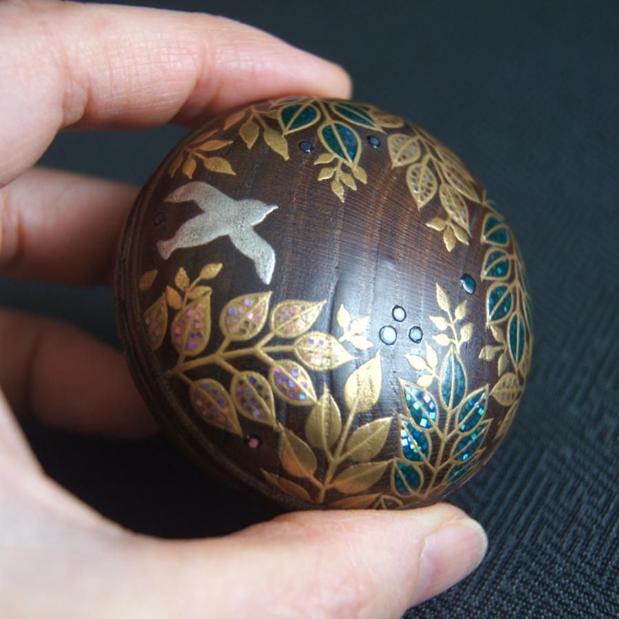 蒔絵屋・伯兆 森 蒔絵香合|和雑貨 翠 蒔絵屋・伯兆 森 蒔絵香合|和雑貨 翠