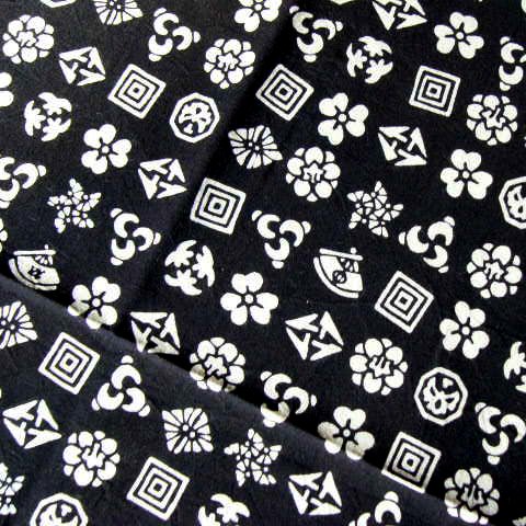 梨園染 手ぬぐい 歌舞伎紋ちらし 日本の美しい手仕事 和雑貨 翠 Japanese Crafts Design