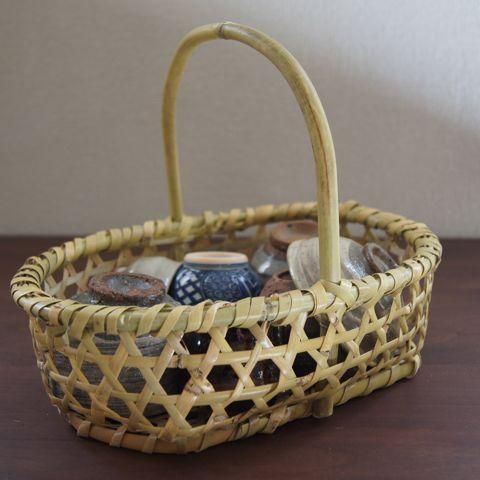 青森 根曲竹 三上幸男さんの楕円浅手籠