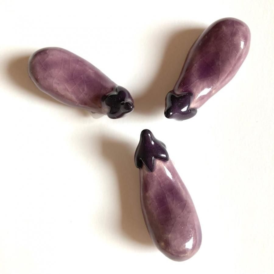 kotori（永田みどり） 箸置き なす - 日本の美しい手仕事 和雑貨 翠