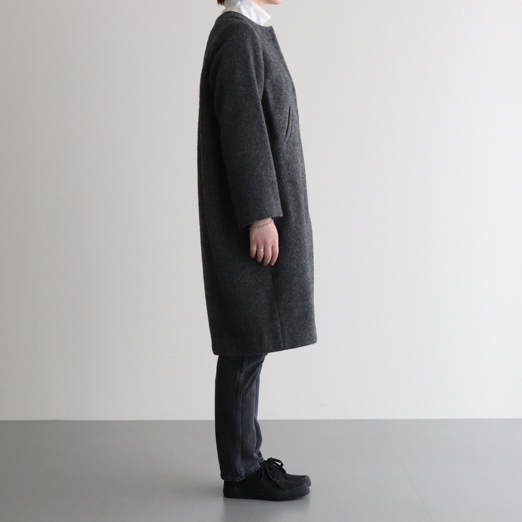 Atelier d'antan | アトリエダンタン - SEURAT WOOL&ALPACA COAT #GRAY