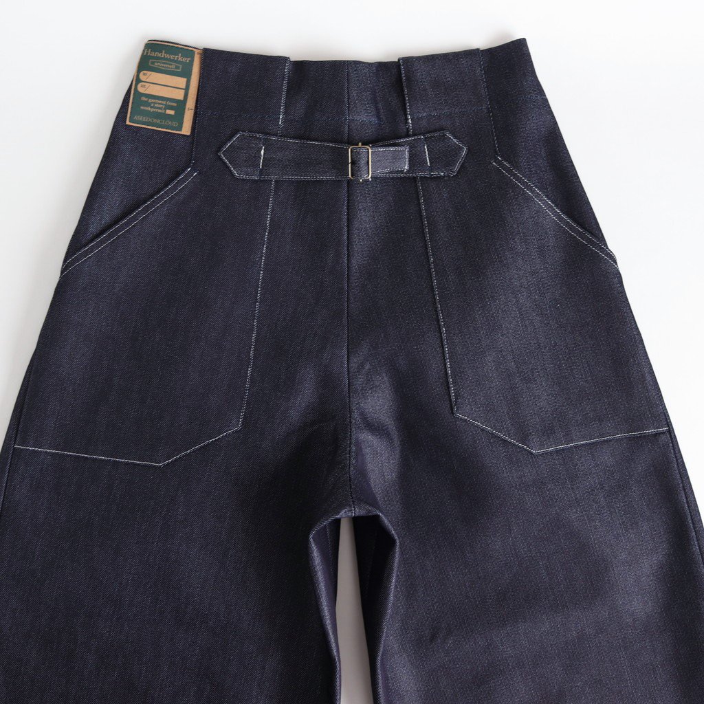 aseedoncloud / hw wide trousers - コットンポリデニム #indigo