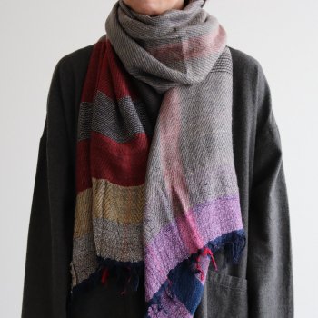 tamaki niime | 玉木新雌 - ROOTS SHAWL MIDDLE WOOL70% COTTON30% #J [21A-RSM010]