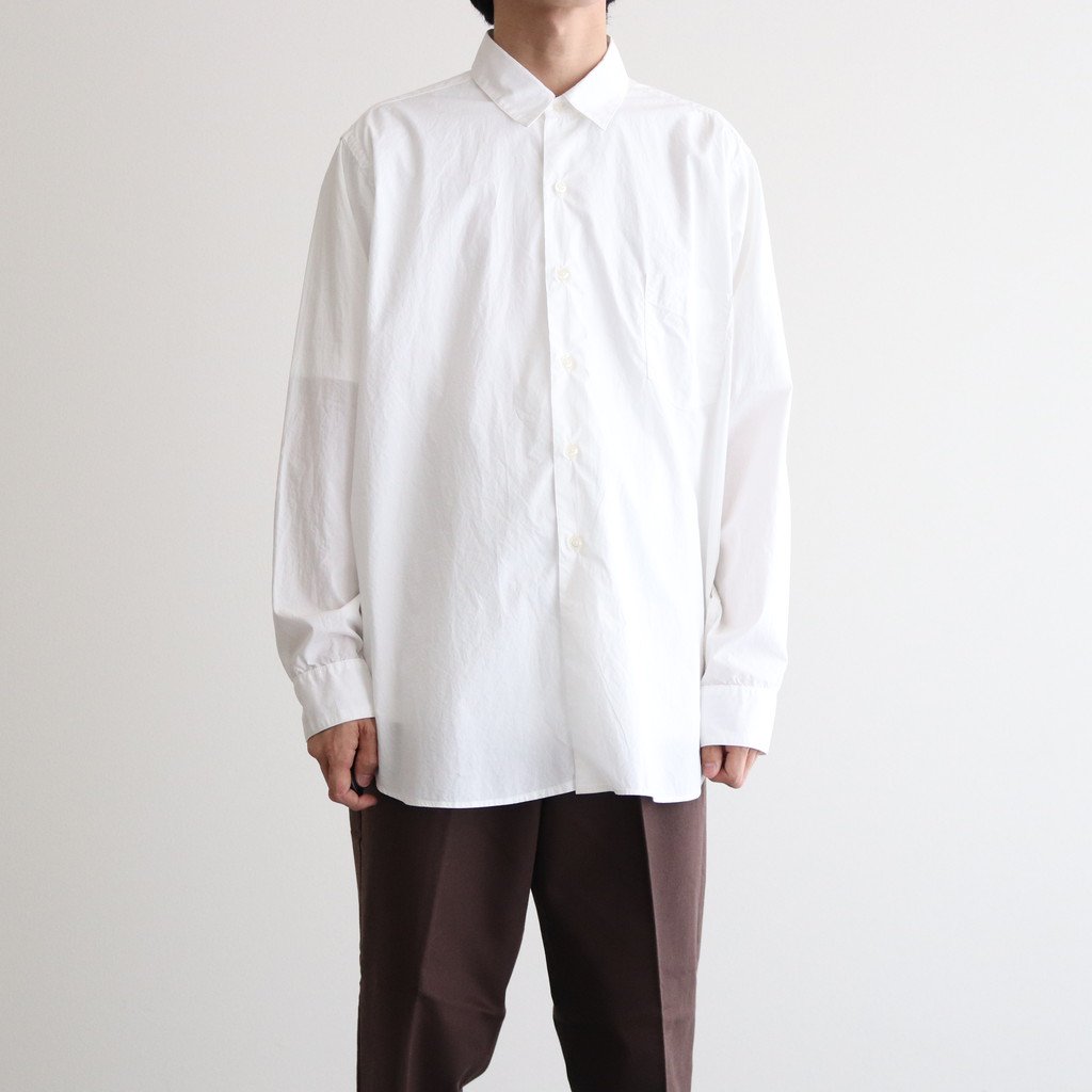 ciota / スビンコットン タイプライター レギュラーカラーシャツ #ホワイト