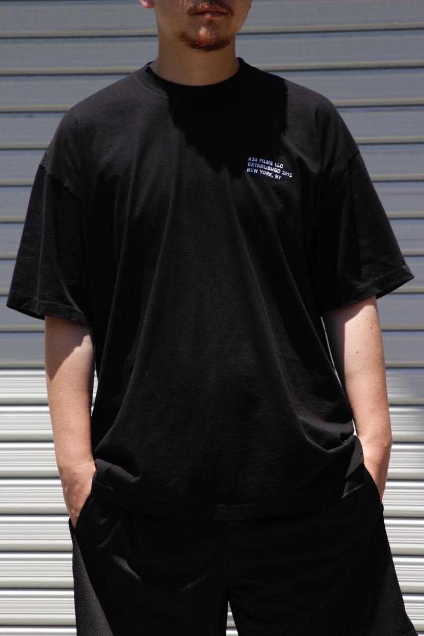 A24 Films Embroidered Logo Short Sleeve T Shirt Black Medium