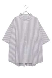 UPSIZED FIT - Limited Half Sleeve Extra Wide Stripe Shirt -