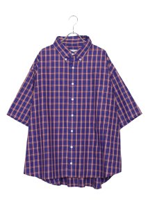 UPSIZED FIT - Limited Half Sleeve Wide Check Shirt -