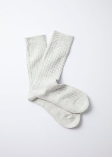 ROTOTO - Cotton Wool Ribbed Crew Socks 