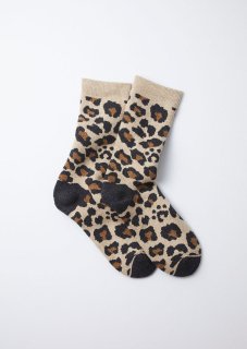 ROTOTO - Pile Leopard Crew Socks 